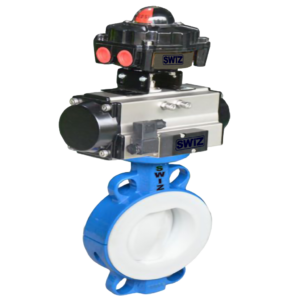 PFA AND FEP LINED BUTTERFLY VALVE