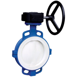 PFA FEP LINED GEAR BUTTERFLY VALVE