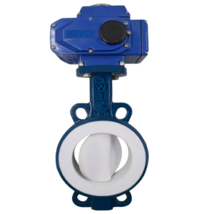 PFA FEP MOTORISED BUTTERFLY VALVE