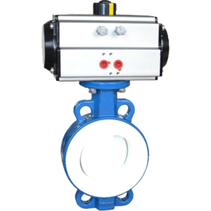 PNEUMATIC PFA AND FEP BUTTERFLY VALVE